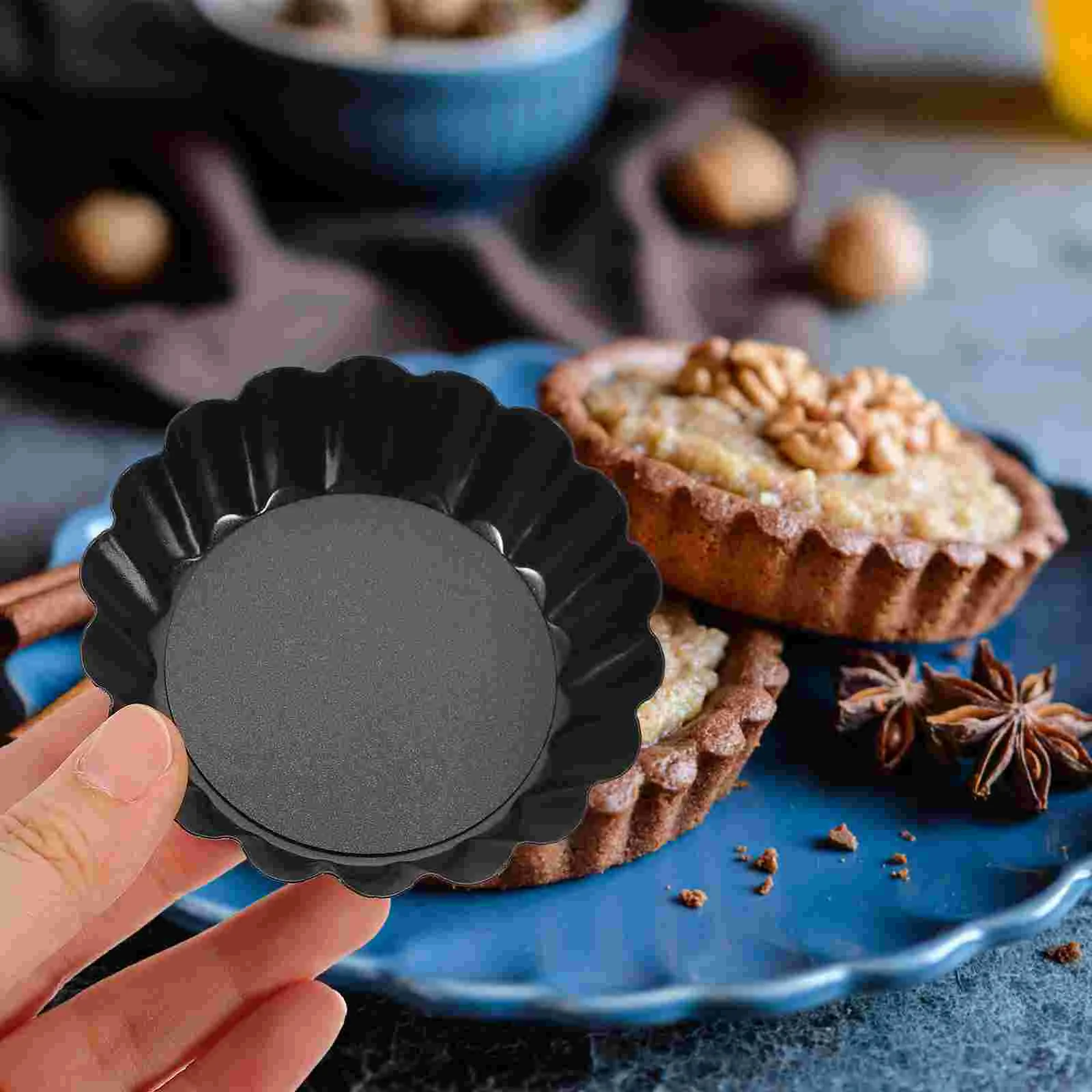 

Egg Tart Tray Mini Cupcake Pan Pans Baking Removable Bottoms Pie Accessories Grill