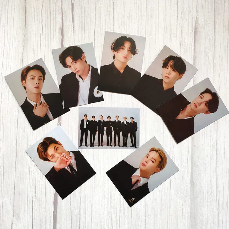 

8 шт./компл. Kpop групповая Фотокарта 2021 коллекция новогодних фотографий в прямом эфире LOMO Card для фанатов