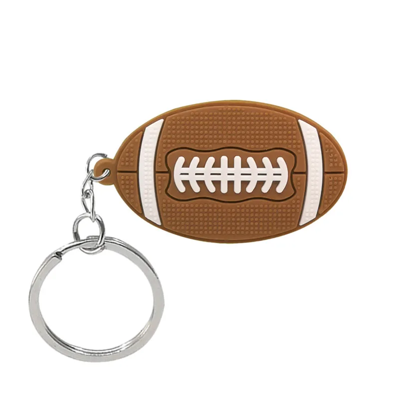 

1PCS PVC Keychain Ball Model & Mini Sports Boys Girls Key Holder Sports Series Key Ring Cute Kids Gifts Games Prizes