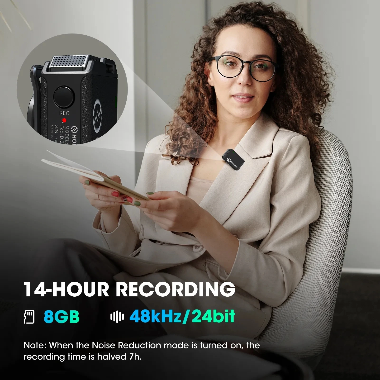 Профессиональный беспроводной петличный микрофон с камерой для телефонов 250 м 8