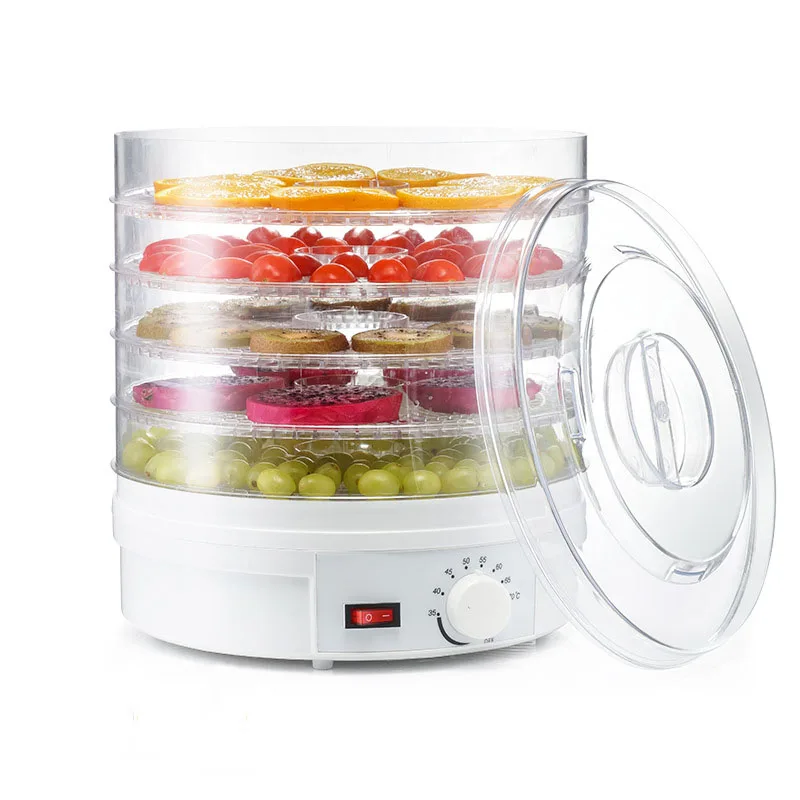 

5 Trays Household MINI Food Dehydrator Pet Meat Dehydrated Snacks Air Dryer Dried Fruit Vegetables Herb Meat Machine Snacks