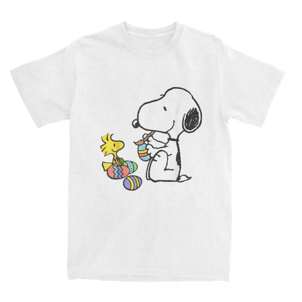 Арахис Snoopy Woodstock искусственное яйцо мужская женская футболка из 100% хлопка с