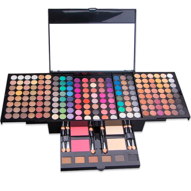 

Eyeshadow Palette Case Makeup Set 194 colors Shimmer Matte Eye Shadow Cosmetics Box Blush Powder 6 color Bronzer Make up Kit 4.5