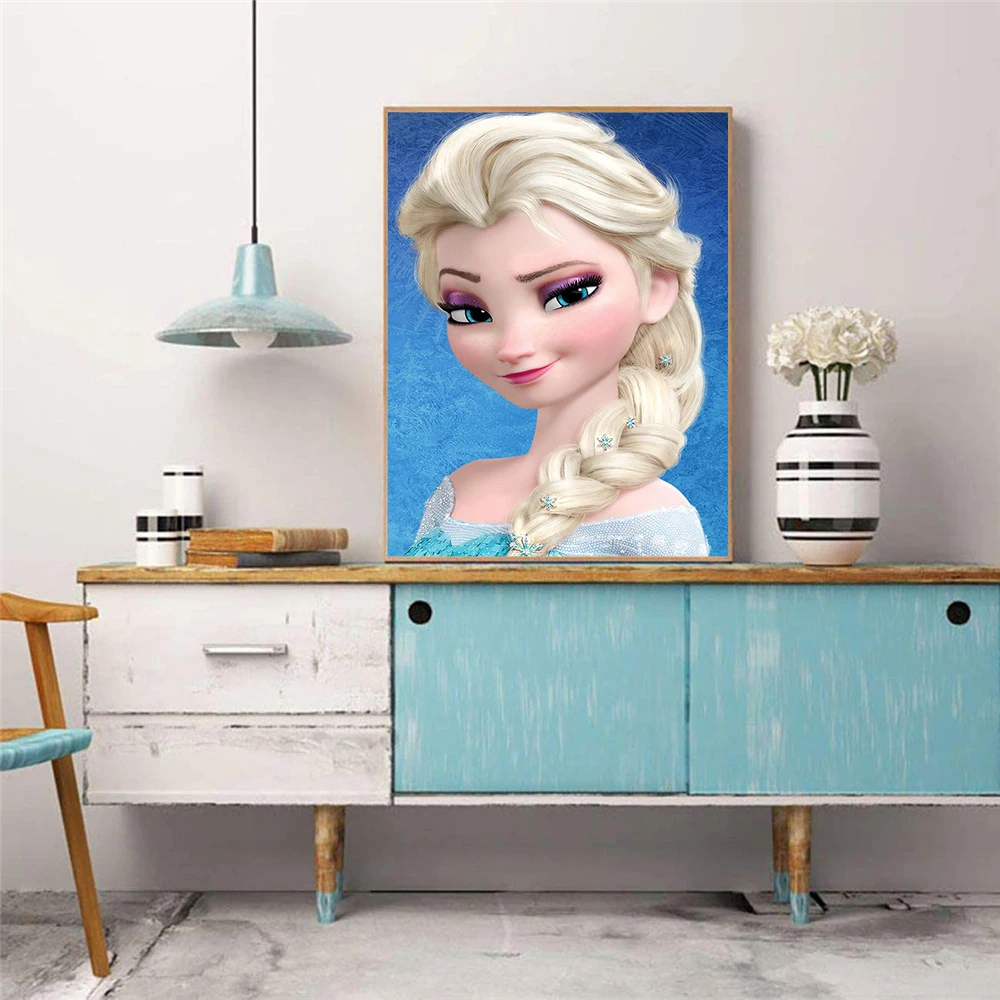 Алмазная живопись Disney принцесса Эльзы ледяные Мультяшные персонажи вышивка