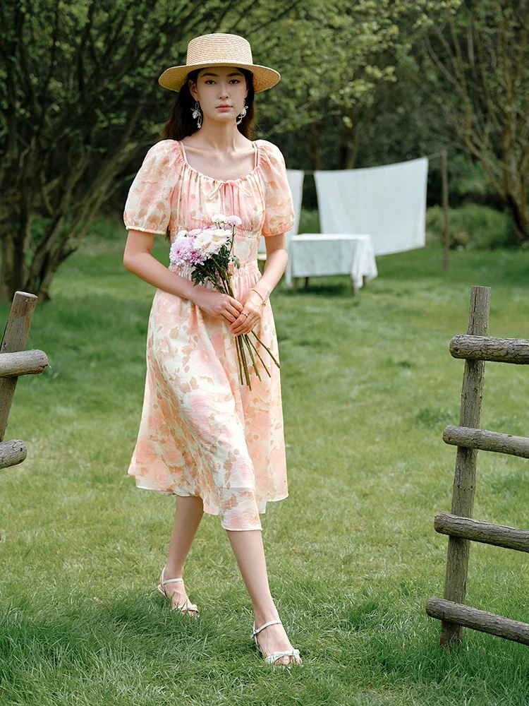 Платье-бретелька DUSHU с цветочным принтом