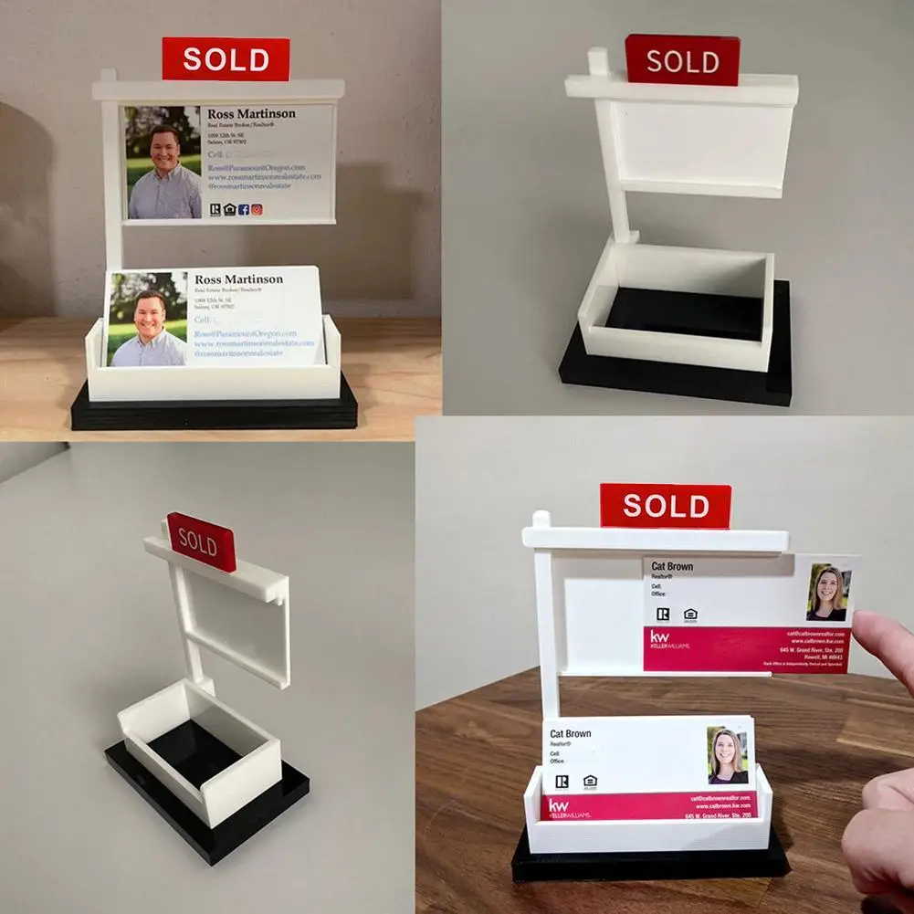 

1pc/2in1 Acrylic Sold Exhibition Business Card Holder Display Stand Real Estate Business Card Display Name Cards Storage Box