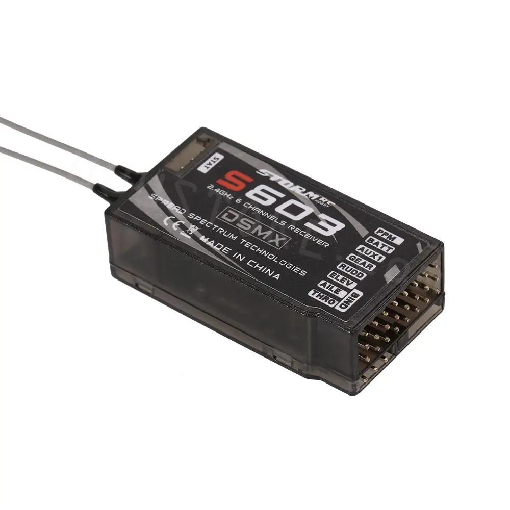S603 2,4G 6-канальный Радиоуправляемый приемник с поддержкой JR JR12X Spektrum DSM2 DX8, передатчик для радиоуправляемого дрона, вертолета, мультикоптера
