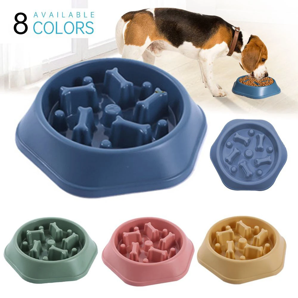 

Pet Dog Feeding Food Bowl Puppy Slow Down Eating Anti-choking Feeder Dish Bowl Prevent Obesity Pet Dogs Supplies Food