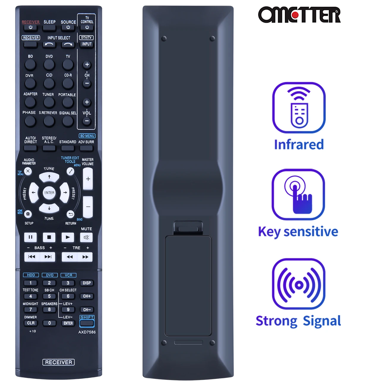 

AXD7586 for Pioneer Remote Control VSX-519V-K VSX-521 VSX-917V-S VSX-1123 Home Theater AV A/V Audio/Video Receiver System