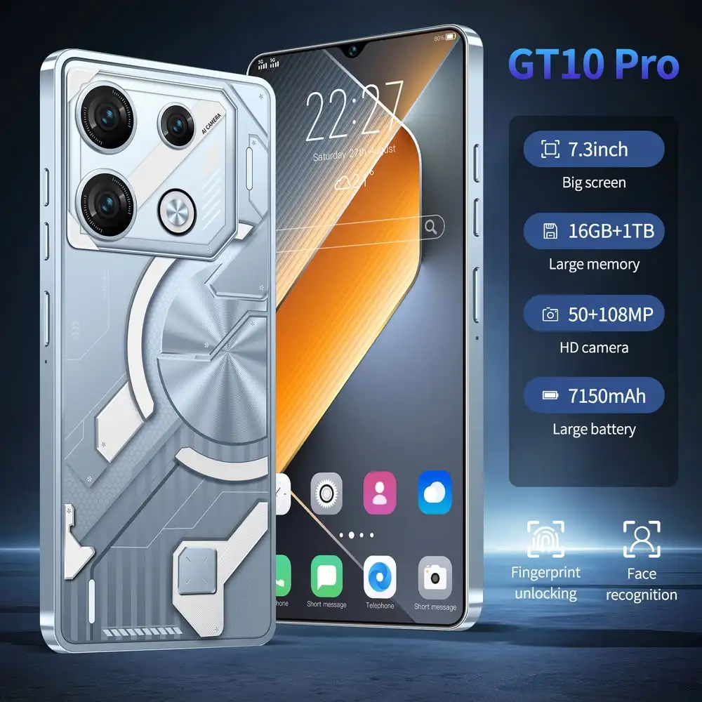 Оригинальный смартфон GT-10 Pro Global Version с экраном HD7.3 16G + 1T 5G разблокированные