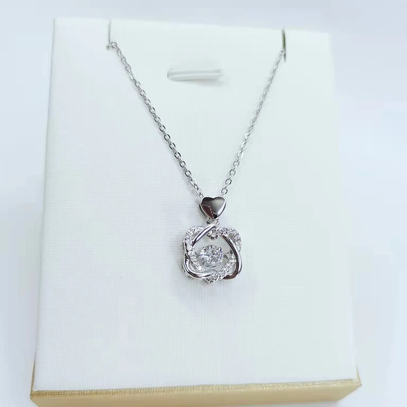 

Мигающее сердце, двойное сердце, движущееся ожерелье, цепочка на воротник, модные ювелирные аксессуары, подарок