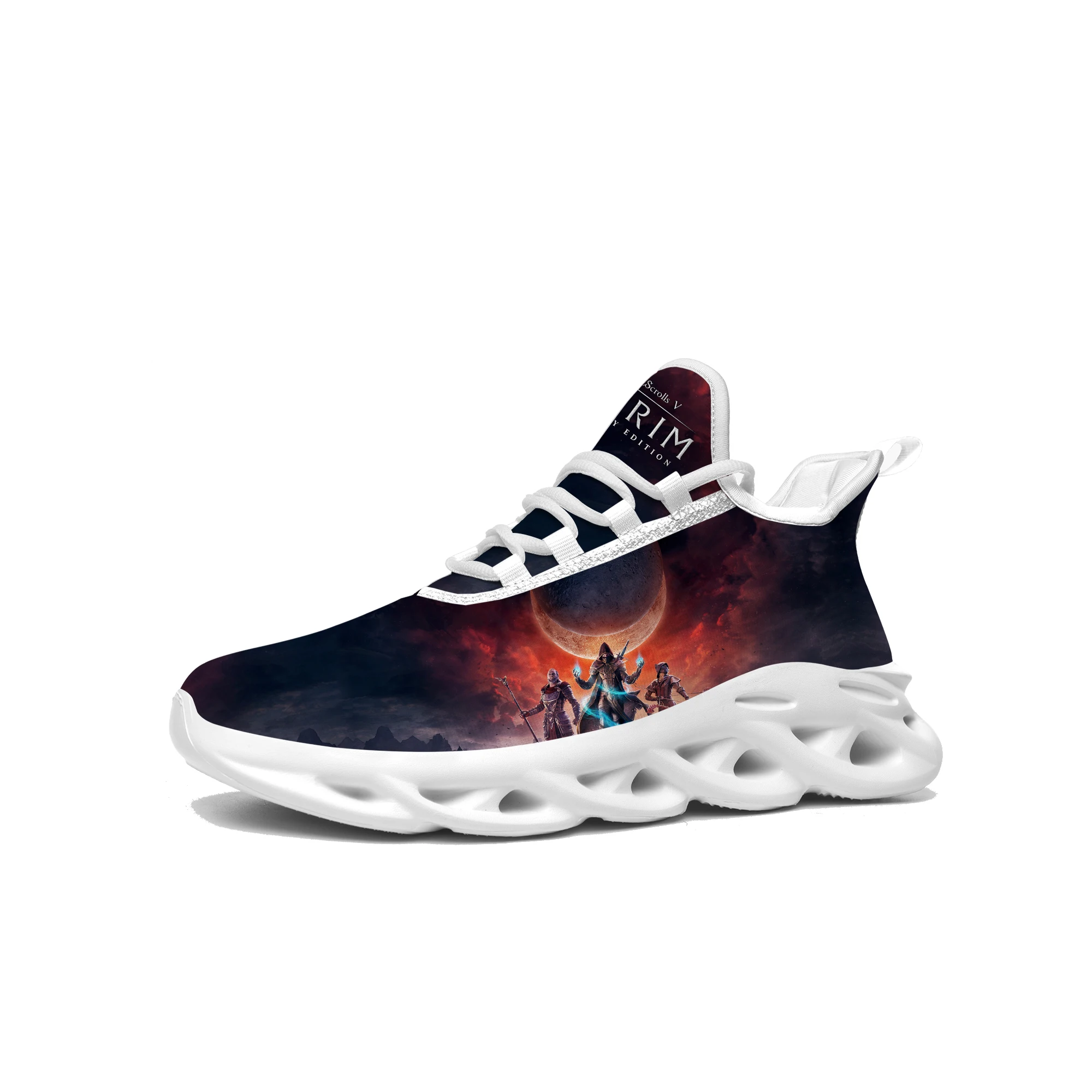

The Elder Scrolls Sneakers Cartoon Game Men Women Teenager Fashion Sports Running Shoes High Quality Custom Built Lace Up Shoes