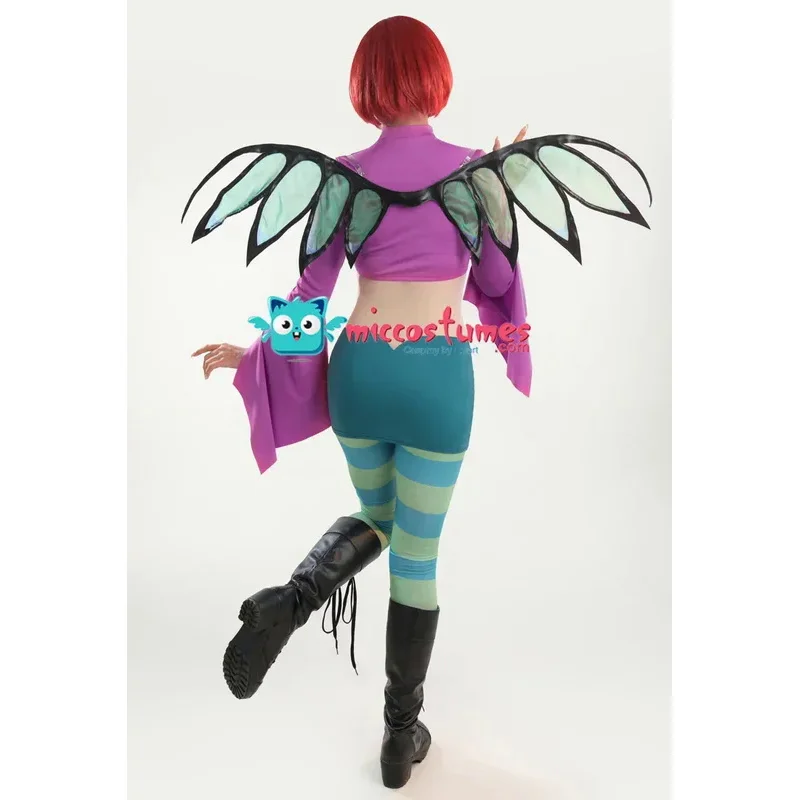 Miccostume женский косплей костюм ведьмы платье с широкими рукавами и брюками