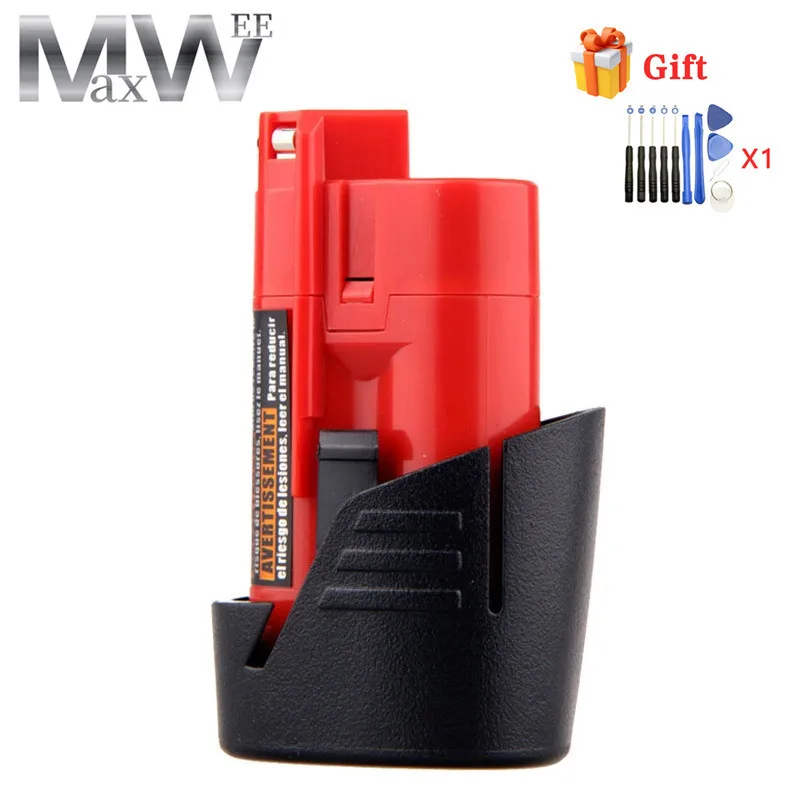 

Литий-ионный аккумулятор 4,0 Ач 12 В для Milwaukee M12 C12 XC 48-11-2440 48-11-2402 48-11-2411 48-11-2401