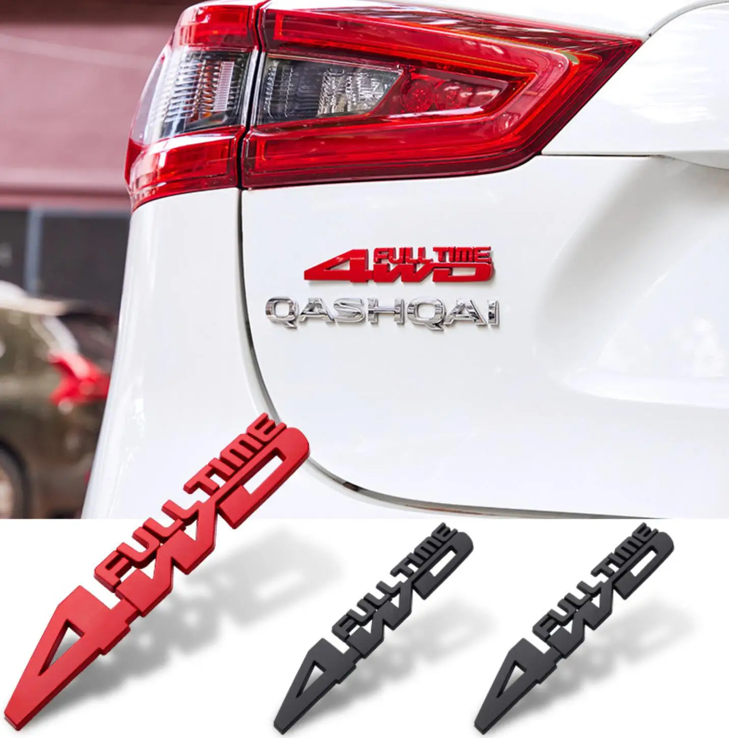 Полноценные металлические 3D наклейки 4WD значок-эмблема автомобильный боковой