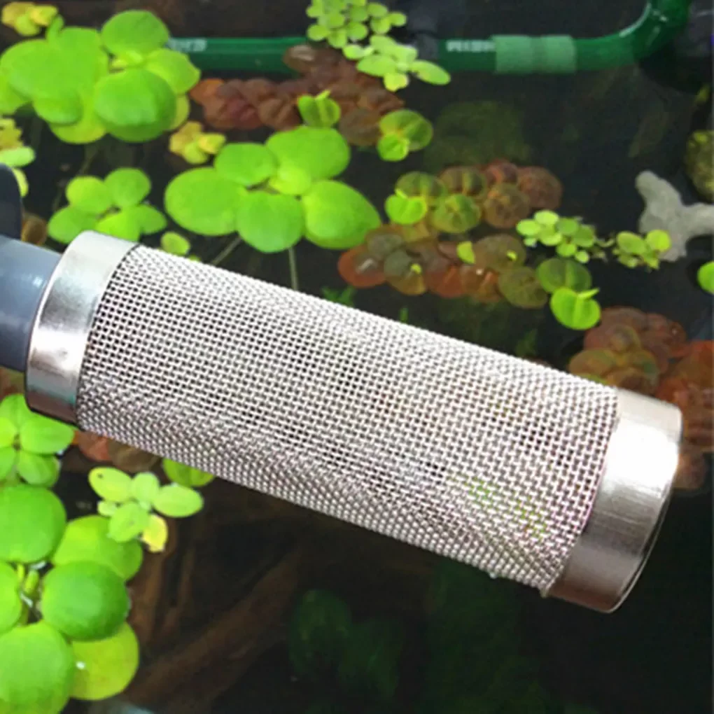 

New Fish Tank Filter Stainless Steel Inlet Case Mesh Shrimp Nets Special Cylinder Filters Inflow Inlet Protect Aquarium Accessor