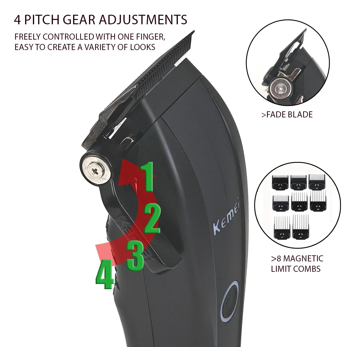 Профессиональная машинка для стрижки волос KM2286 KM2295 триммер 8800 об/мин лезвие DLC 4500