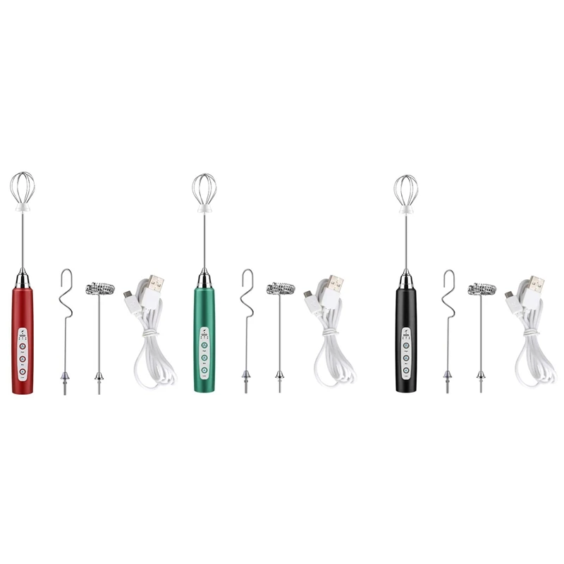 

3 Modes Milk Frother Electric Handheld Whisk Blender Automatic Cream Whisk Stirring Baking Whisk For Household