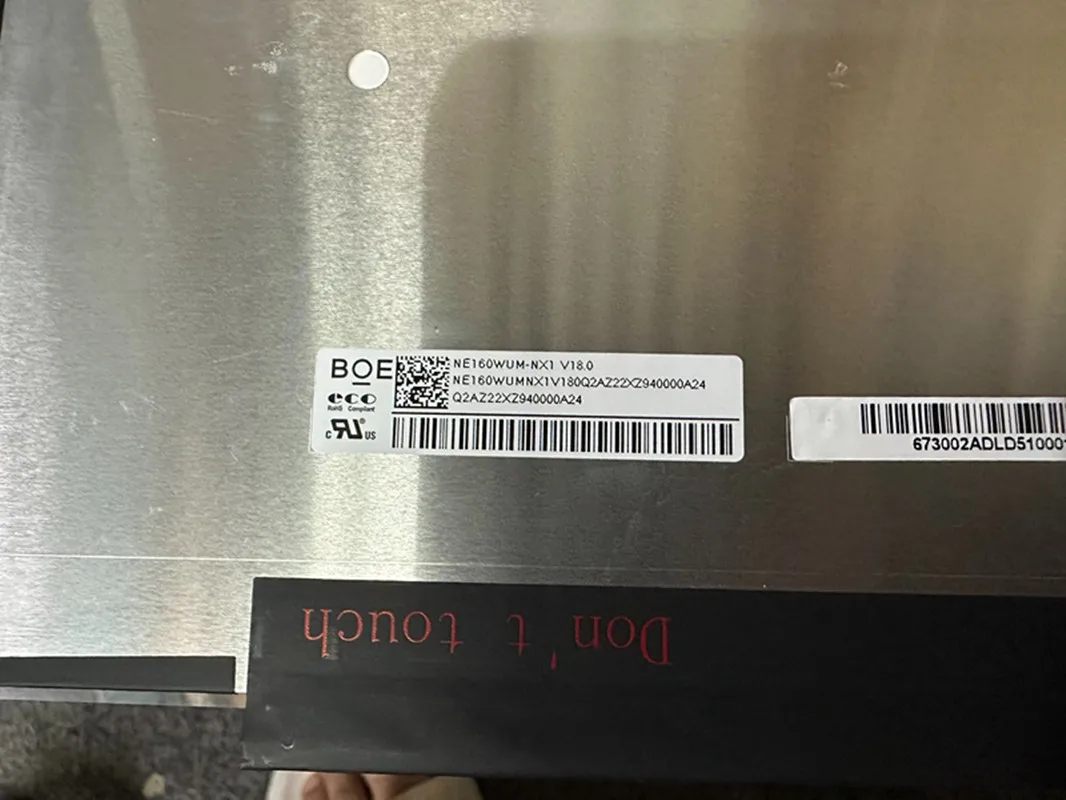 16 дюймов 120 Гц NE160WUM-NX1 NE160WUM NX1 Замена ЖК-экрана ноутбука 1920 × 1200 EDP 100% sRGB 40 контактов