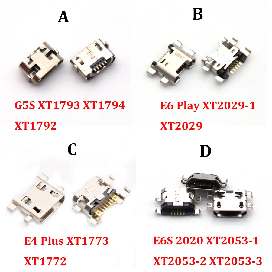 

Разъем зарядного устройства USB для Motorola Moto E6S 100 XT2053/E4 Plus XT1773/E6 Play XT2029-1/G5S XT1793 XT1794, 2020 шт.
