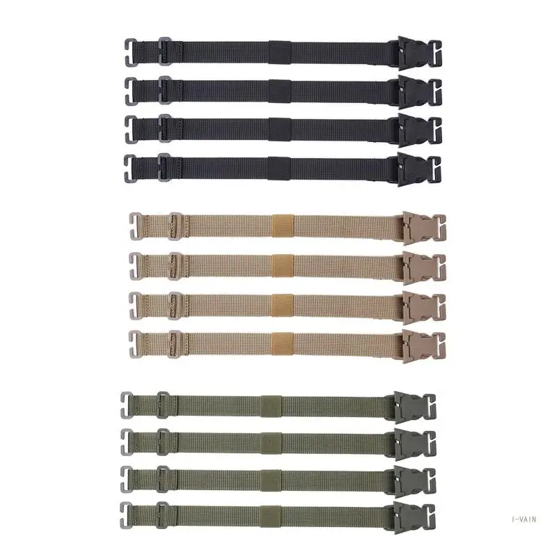

M5TC 4 Pcs Outdoor Adjustable Straps Expandable Nylon Webbing Straps With Buckle Luggage Straps Wear-resistant
