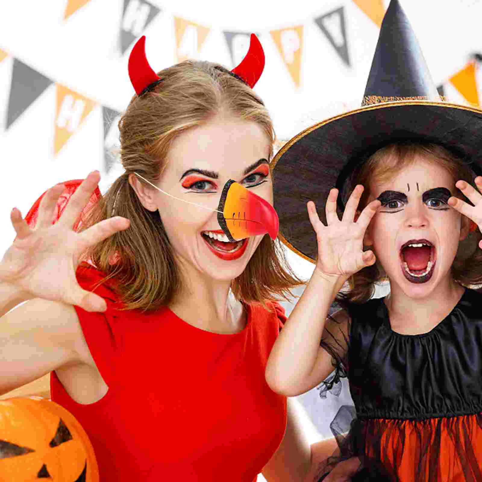 5 шт. Маска для носа попугая на Хэллоуин компактное цирковое платье лица