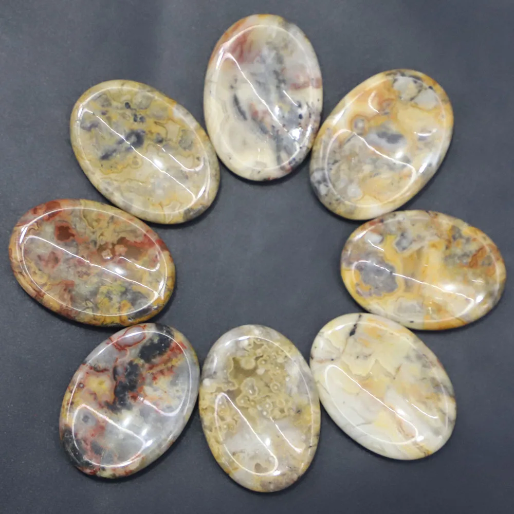 

Natural Crazy Onyx Stone Oval Thumb Massager Palm Energy Worry Therapy Reiki Healing Meditation Spiritual Minerales Decor 6Pcs
