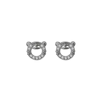 925 sterling silver tiger stud earrings womens exquisite simple small earrings earrings earrings simple design earrings