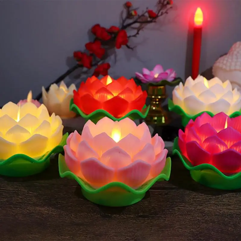 Водная лампа светодиодная разноцветная водная Лилия настольная работающая от