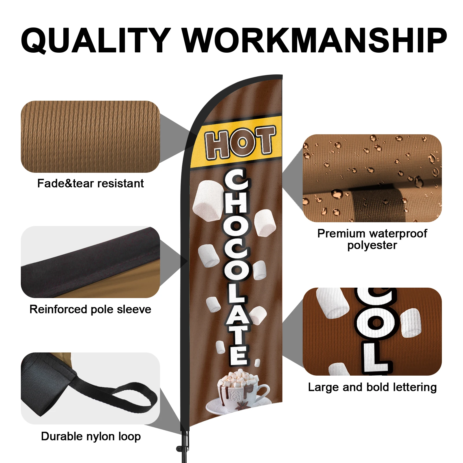 FSFLAG 1 шт. 280 см Флаг с шоколадными перьями флаг флагштоком рекламный наружный