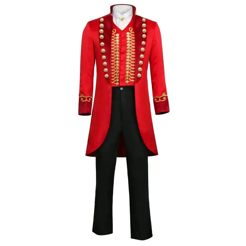 ❤️ Косплей ❤️ Мужская футболка The Greatest Showman P.T. Костюм для косплея Барнума: жилет, пиджак, рубашка, брюки, комплект для Хэллоуина и карнавала ❤️ (art.: 3920dc1644dbd) - 3920dc1644dbd