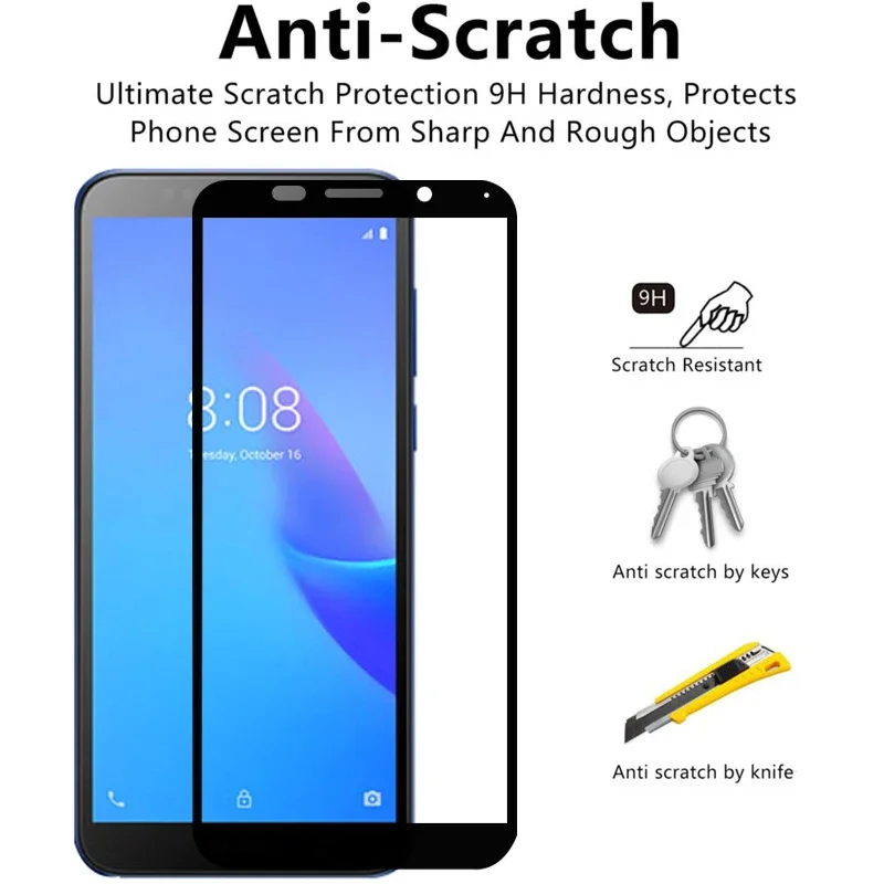 Защитное закаленное стекло 9d для huawei y5 lite y6 y7 prime pro y9 2018 Защита экрана huawe huawi y 5 6 7 9