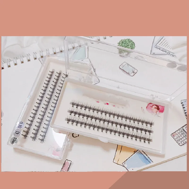 

0.1mm 10D Faux Mink Black Soft Natural Grafting Eyelash C/ D Curl Eyelashes Extension Fake Lashes For Individual Make Up
