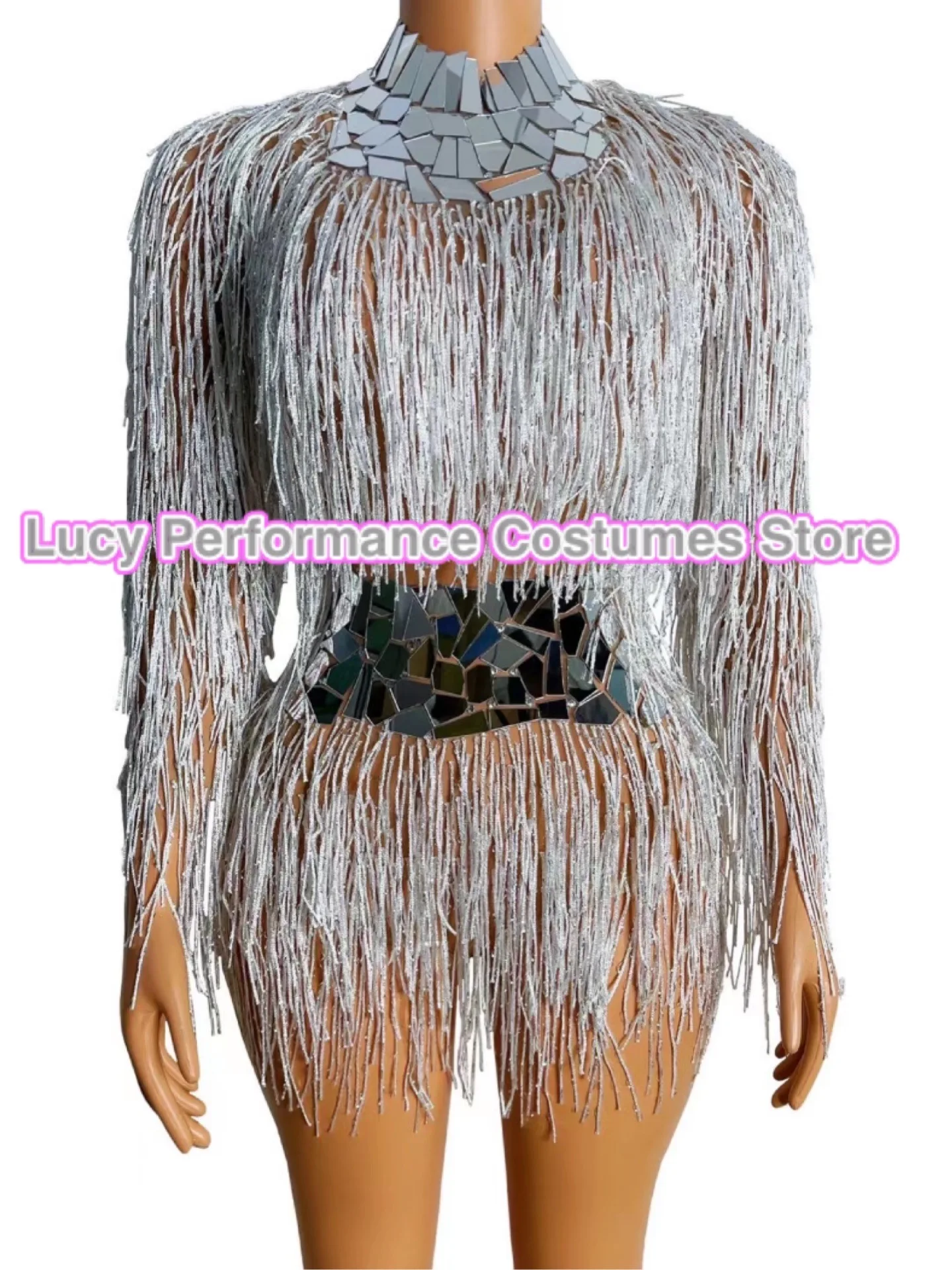 

2022 new full diamond tassel nightclub singer guest gogo performance bar DJ dance DS night scene sexy suit