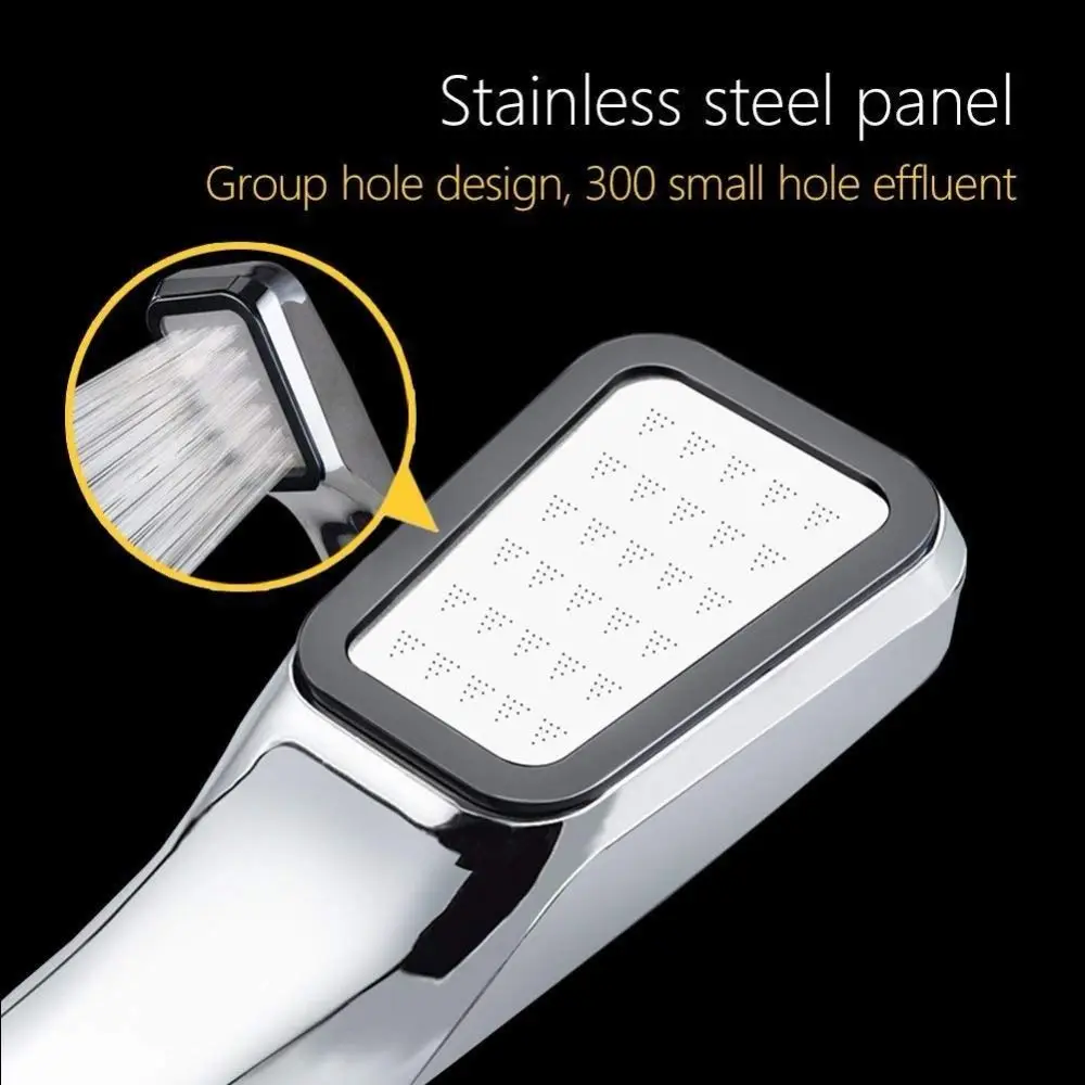głowica prysznicowa ze stali nierdzewnej z 300 otworami Chromowany prysznic do kąpieli Wysokociśnieniowa ręczna kwadratowa gł...