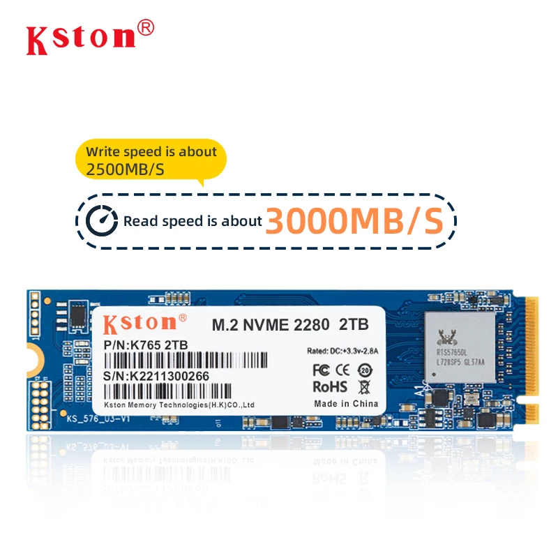 Kston M.2 NVME SSD M2 1TB PCIe NVME SSD 128GB 512GB 256GB 2TB Solid State Drive 2280 Internal Hard Disk Hdd For Desktop
