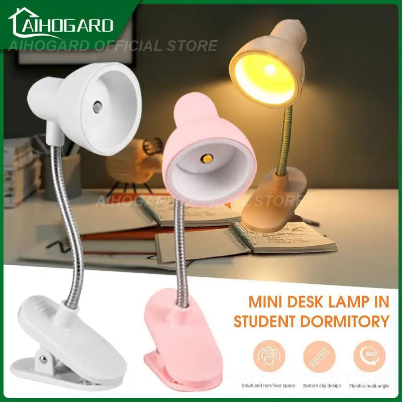 

Night Lights Bedside Led Reading Lamp 12.5x5cm Abs Table Lamp Desk Lamp Ins Decoration Book Light Clip Design For Bedroom Study