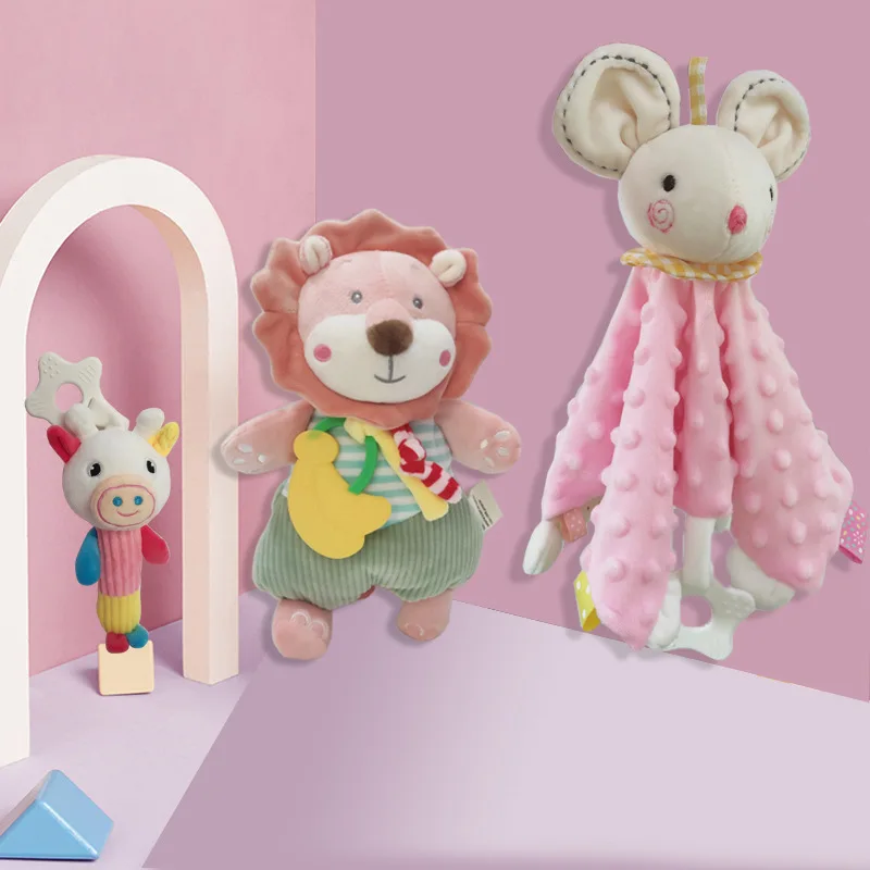 

Детские спящие куклы, плюшевые игрушки, мультяшный медведь, кролик, успокаивающее полотенце, Успокаивающая кукла для новорожденного, мягки...