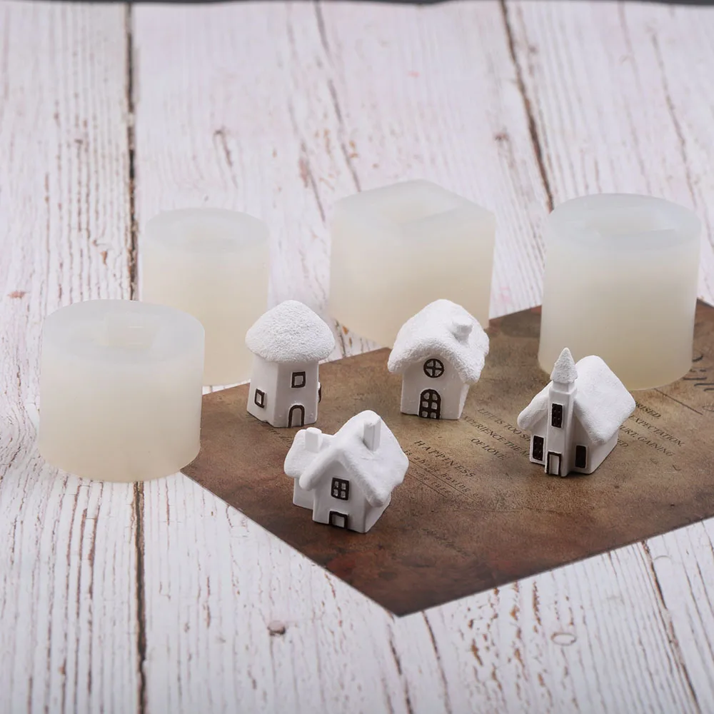 

House Shape Cake Mold DIY Candle Mold Silicone Handmade Candle Soap Making Wax Mold Handcraft Home Decoration Bakeware