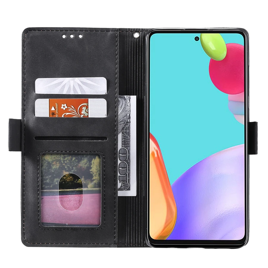 Wallet Retro Stitched Leather Case For Samsung Galaxy A04s A12 A13 A20 A31 A33 A51 A52 A53 A71 A72 S22 Ultra S21 Plus S20 FE S10