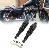 2pcs motorcycle 267mm rear shock absorber adjustable shocks spring for harley sportster xl1200 883 touring road king flhr dyna