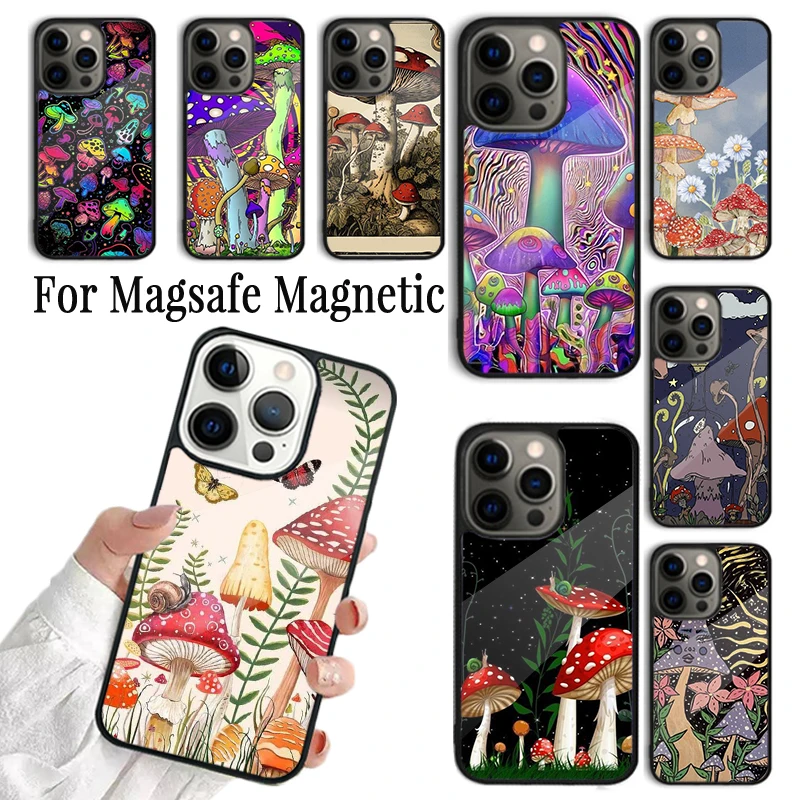 Чехол для телефона iPhone 16 15 14 13 12 Mini 11 Pro Max Plus Magsafe магнитный чехол с беспроводной