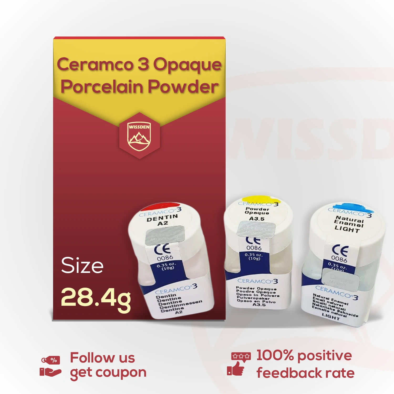 Непрозрачный фарфоровый порошок Ceramco 3 материалы для стоматологической