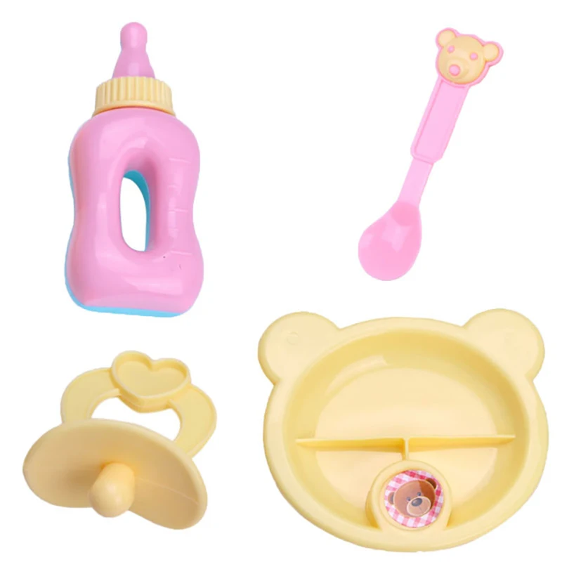 2 Комплекта Одежды для Кукол = Кошачий Животные Халаты для Купания, Одеяла + Посуда для Американской Куклы 18 дюймов & 43 см Реборн-беби Ненуко Ропа на 38 см.