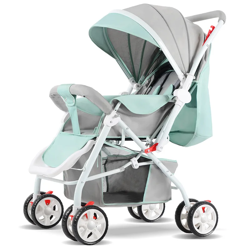 Baby Stroller Can Sit and Lie Two-way Ultra-light Portable Folding Umbrella Car BB Summer Four-wheel Baby Stroller
