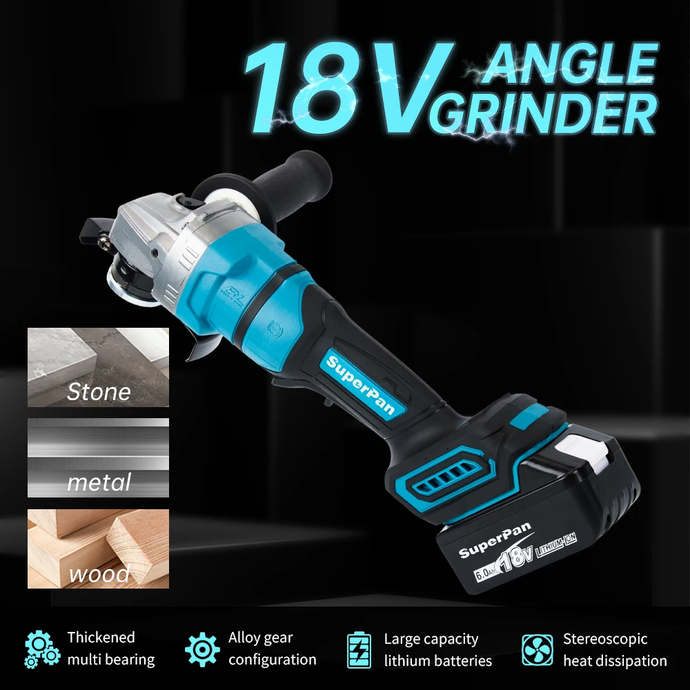 Набор Перезаряжаемых Электрических Инструментов Superpan С Угловой Шлифовальной