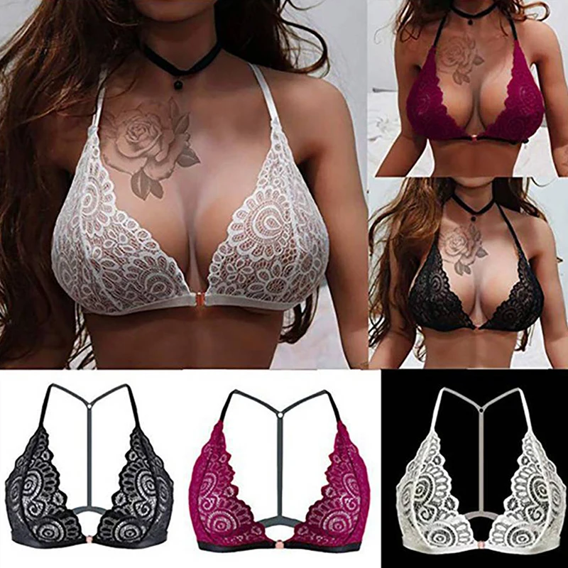 

Sexy Lace Bras For Women Sexy Front Closure Lingerie Comfort Bra Emptation See-through Erotic Bra
