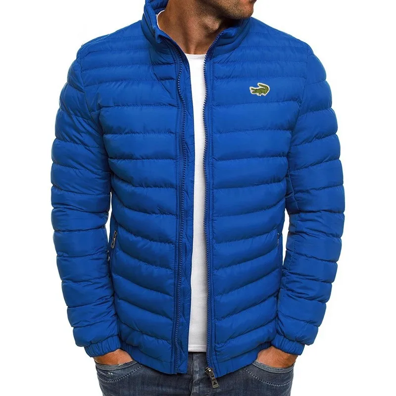 CARTELO Winter Men's Warm Jacket Packable Lightweight Men's Down Filled Bubble Ski Coat Quilted Thickened Coat Light