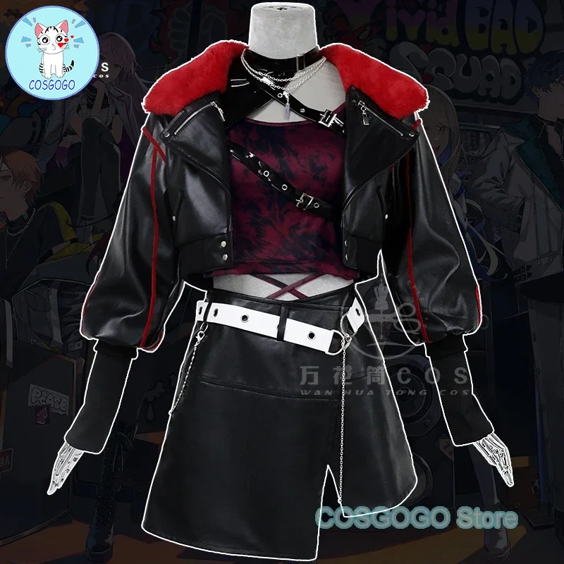 COSGOGO [На складе] Shiraishi An/Azusawa Kohane Косплей Костюм PJSK Project Sekai Пальто Юбка Униформа