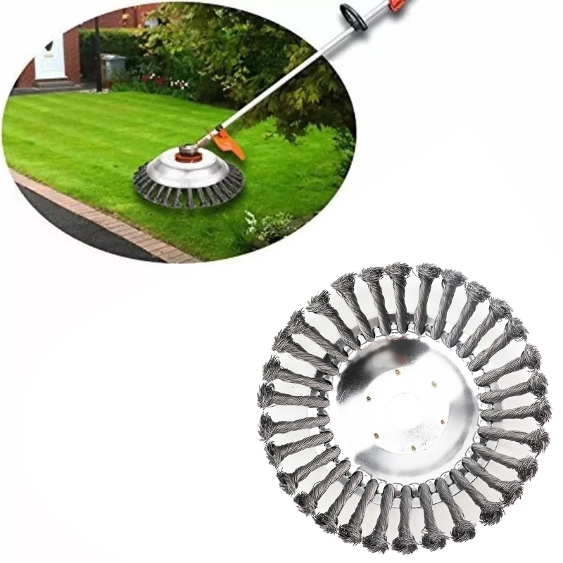 

6-дюймовая проволока для газонокосилки, Удаление ржавчины, свалка, Головка триммера, травяная щетка, лоток для удаления газонокосилки